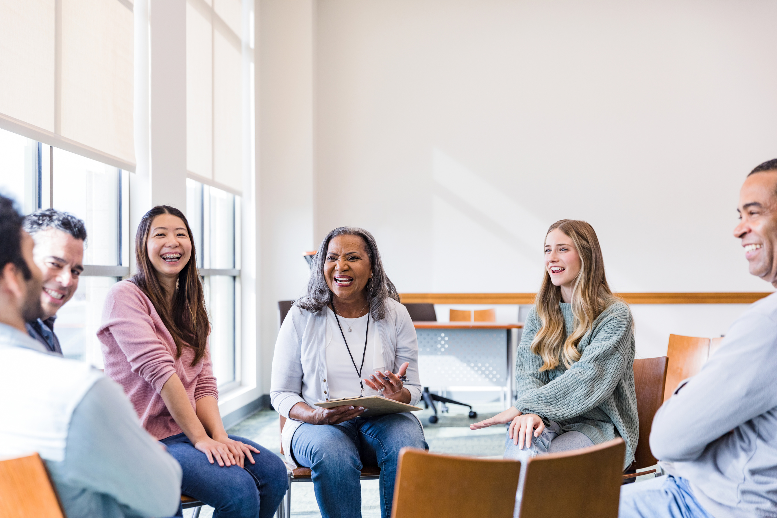Diverse people meet for focus group